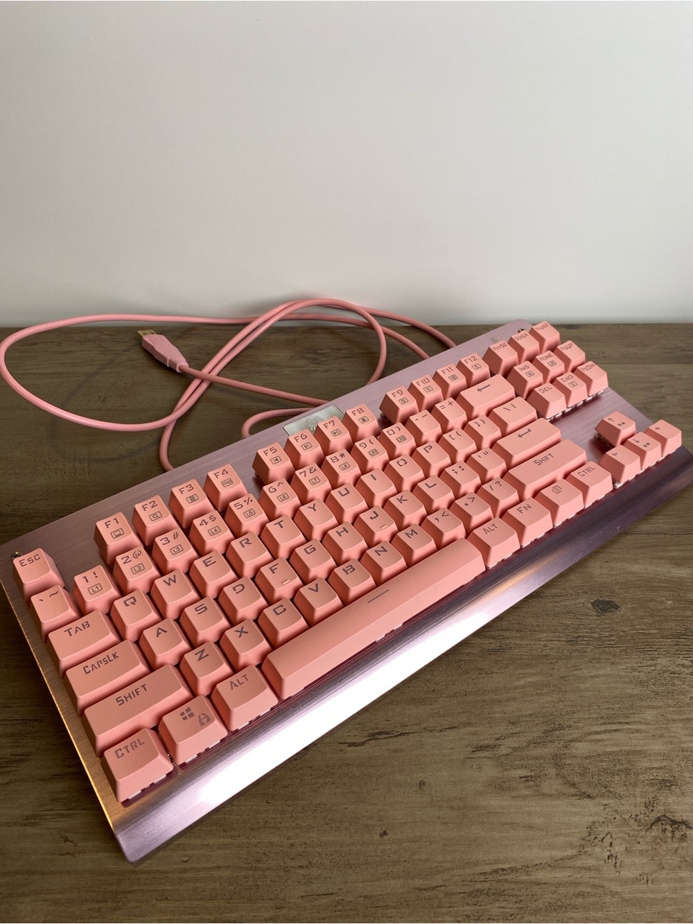 E-Yooso Falcon Z-77 Pink Mechanical Gaming Keyboard Rainbow LED RGB 87 Key